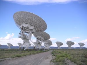 image of the VLA radio telescopes